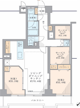 カーサ三田の間取り