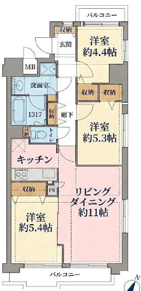 レクセル下落合第1の間取り