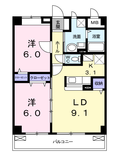 クラール　青葉の間取り|間取図
