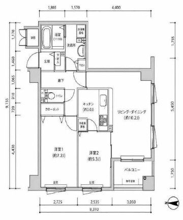 ユニーブル池袋リ・ノヴァスの間取り