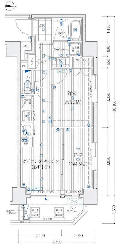 トラディスライズ錦糸町の間取り