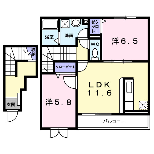 メゾンソレイユの間取り