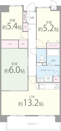【間取り】 | シャルマン和泉