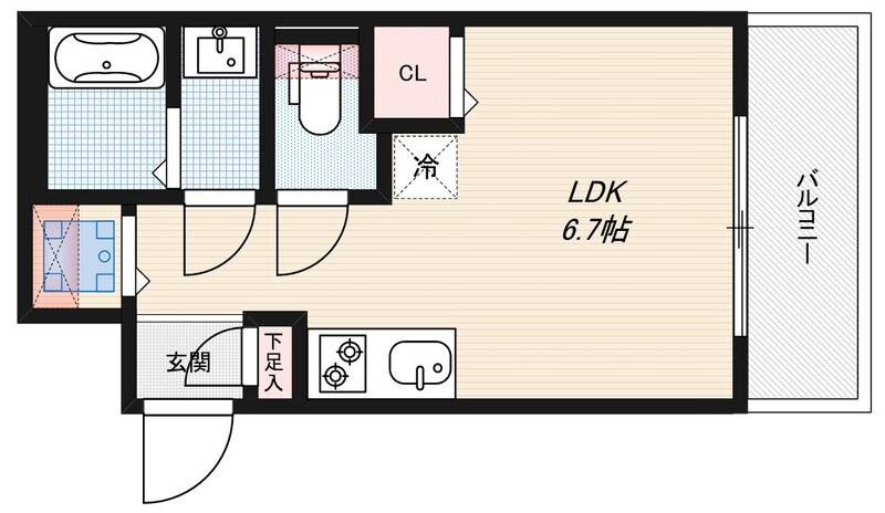 LEGALAND東新宿（リーガランド東新宿）の間取り