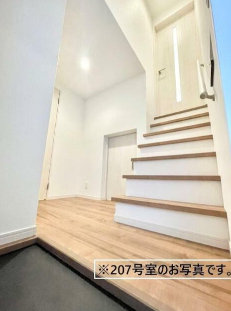 熊本市北区室園町のアパートのエントランス