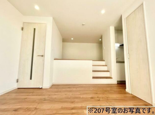 熊本市北区室園町のアパートの居間・リビング