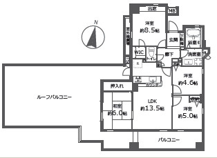 リリーベル墨田リバーコーストの間取り