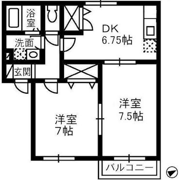 サンパティークBの間取り