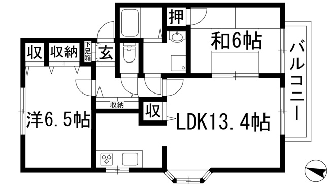 【間取り】 | メゾンクレールA棟