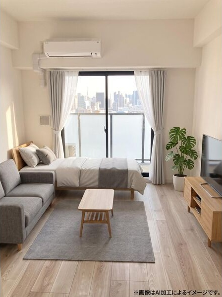 S-RESIDENCE亀島駅前ascent(アセント)の居間・リビング|※家具家電は付属しません。