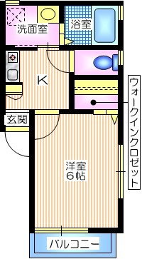 パークサイドダイスＢの間取り|洋室は隣室と接していない間取りプランです