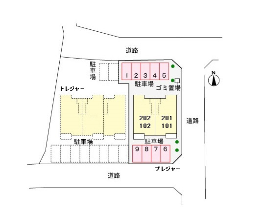 プレジャーの区画図