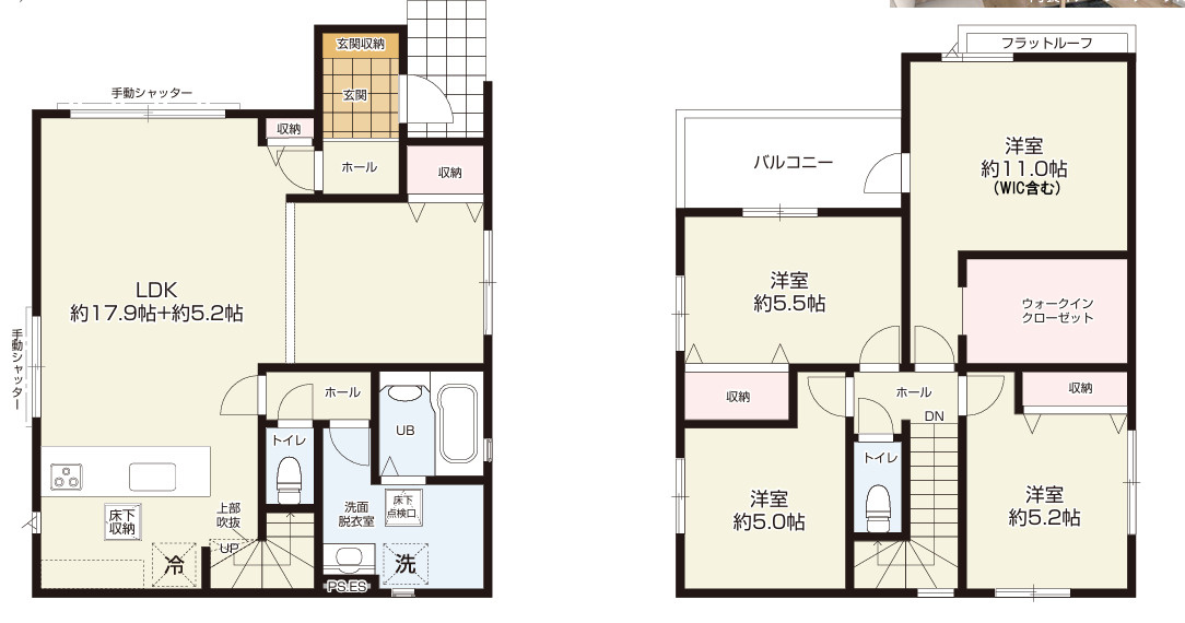 入間市東町４丁目の新築一戸建の間取り