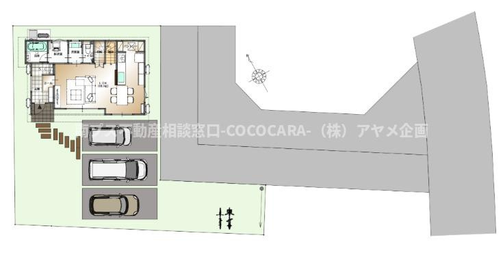 甲府市小瀬町の新築一戸建のその他|配置図