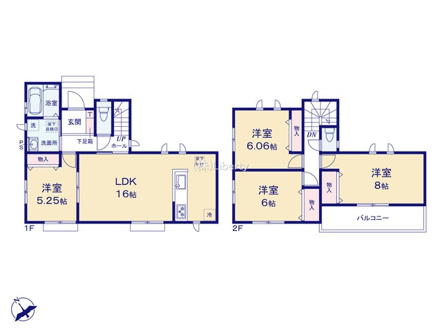 土浦市烏山4丁目　新築戸建の間取り