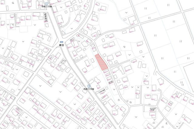 都城市安久町の売地の土地図