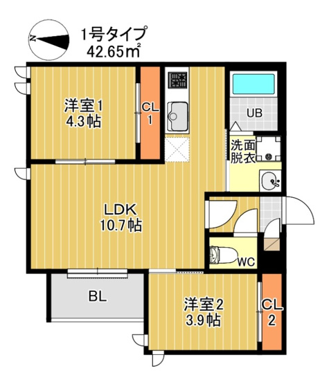 【間取り】 | REGALEST F 悦陽訓尭