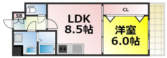【間取り】 | SK RESIDENCESなんば桜川EAST 仲介手数料無料