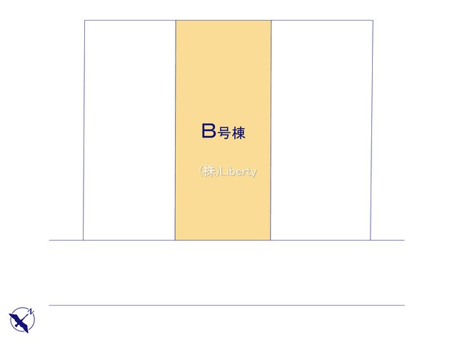 つくば市鹿島台　新築戸建　B号棟の区画図