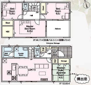 福津市若木台１丁目の新築一戸建の間取り