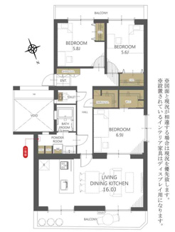 【間取り】 | 山田西B団地A16棟