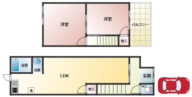 【間取り】 | 西板持町8丁目戸建