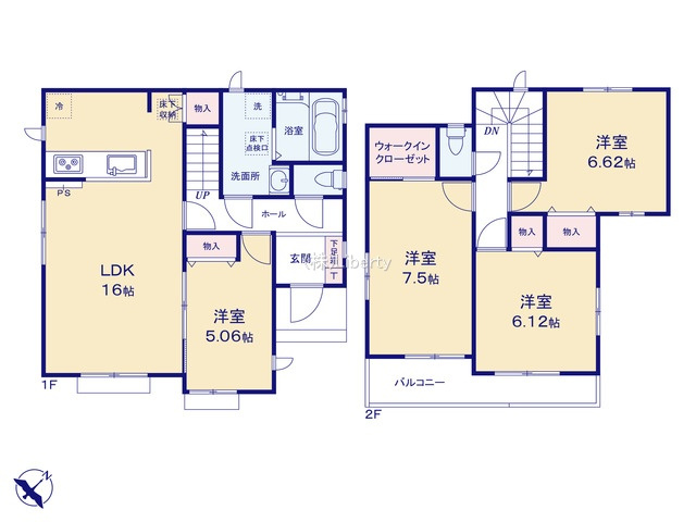 つくば市鹿島台　新築戸建　C号棟の間取り
