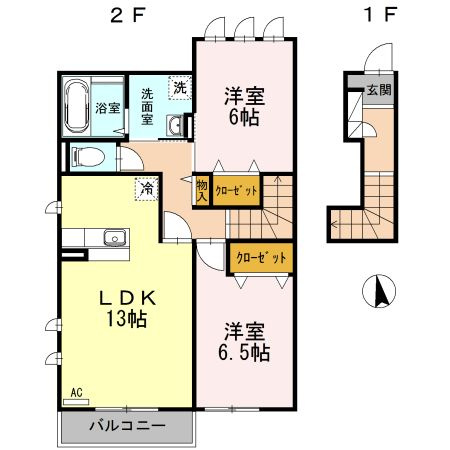 【間取り】 | ビューテラス平井A