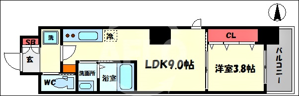 SK TRUST BLDの間取り|SK TRUST BLD（エスケートラストビル）　開放感ある間取り