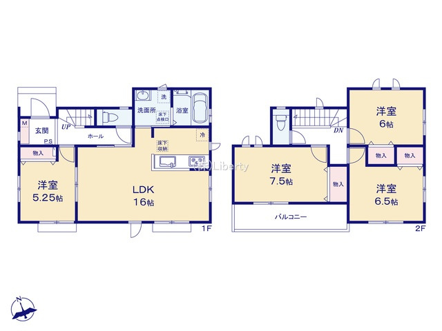 守谷市御所ケ丘2丁目　新築戸建の間取り
