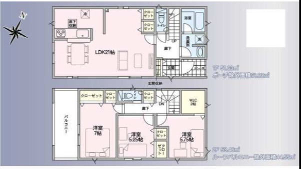 【新築戸建て】秋田市牛島西　第8の間取り