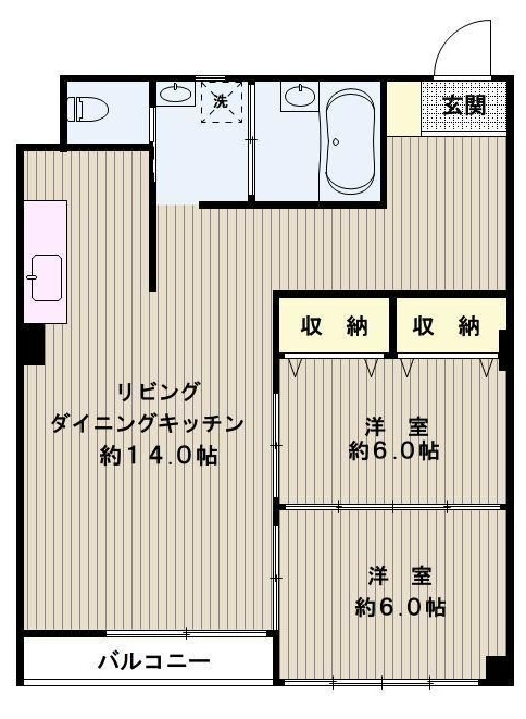 升本マンションの間取り|間取りです。