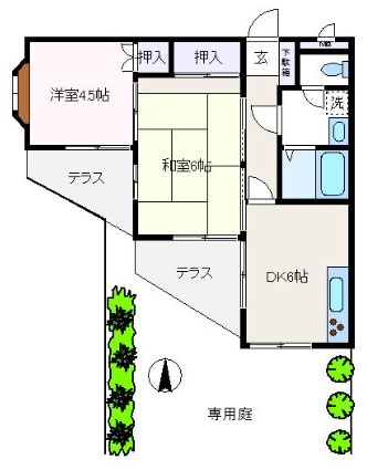 K・MガーデンB棟の間取り