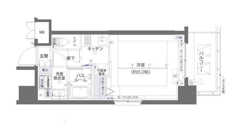 ＺＯＯＭ両国の間取り|間取りです。