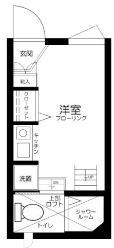 ファーストハウス北新宿の間取り|ワンルーム