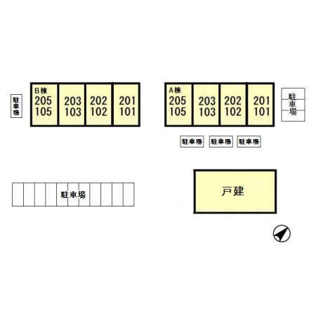 シャルム Ａの区画図