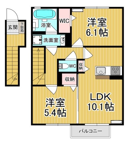 【間取り】 | トレジャー・ライト | ファミリーさん向けのお部屋です♪