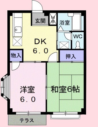 ニューエルデム仲田の間取り