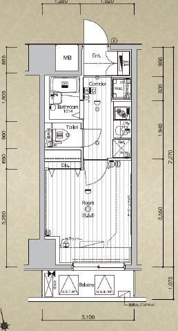 メイクスデザイン住吉Ⅳの間取り