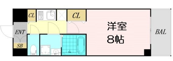 【間取り】 | ウィルテラスなんば南