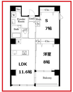 【間取り】 | ミレドゥーエ日暮里