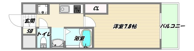 大阪市淀川区木川西３丁目の賃貸マンションの間取り