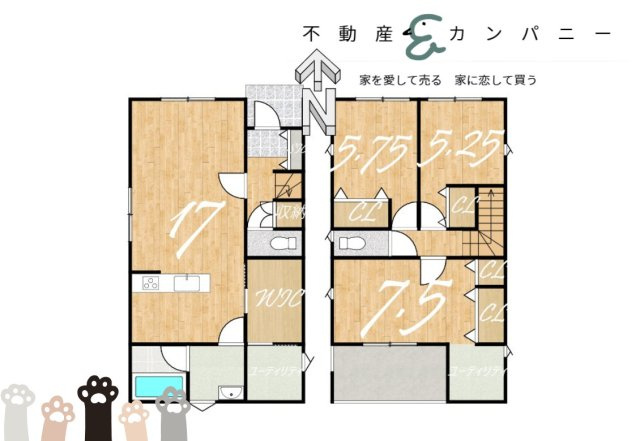 クレイドルガーデン土居田町第4-1号棟　松山市土居田町新築戸建の間取り