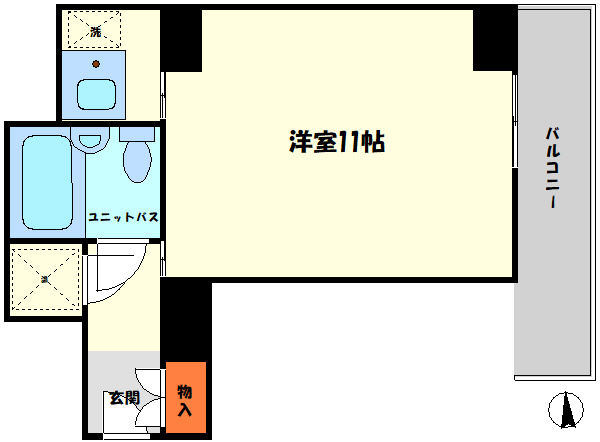 心斎橋ロンコート(SOHO可)の間取り|心斎橋ロンコート　SOHO可