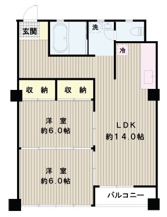 升本マンションの間取り|間取りです。