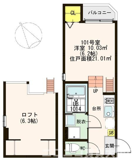 池田市石橋４丁目のアパートの間取り