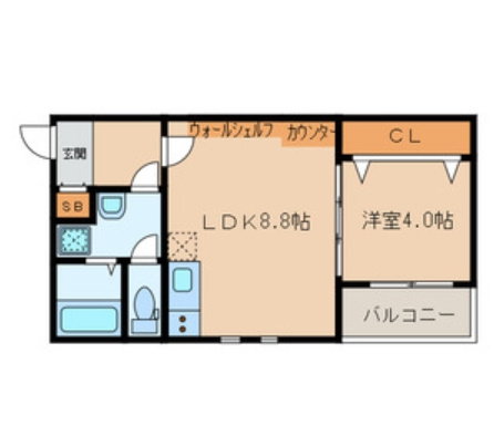 プレステージ箱崎の間取り|使いやすい間取りです。