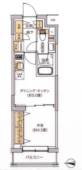 リビオメゾン湯島の間取り