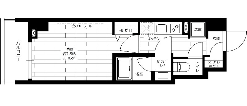 ステージファースト浅草桜橋 の間取り|間取りです。