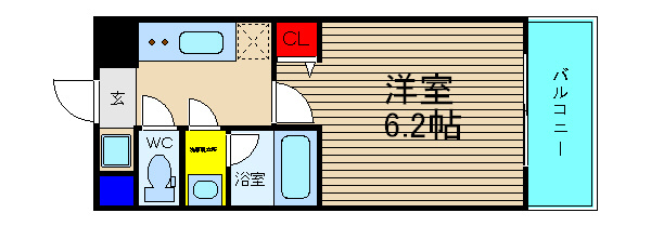 スプランディッド難波Ⅱの間取り